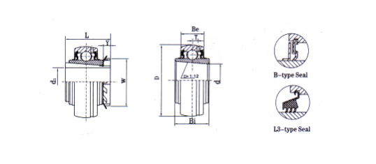 High Load HRC65 UK200 Series Spherical Ball Bearings