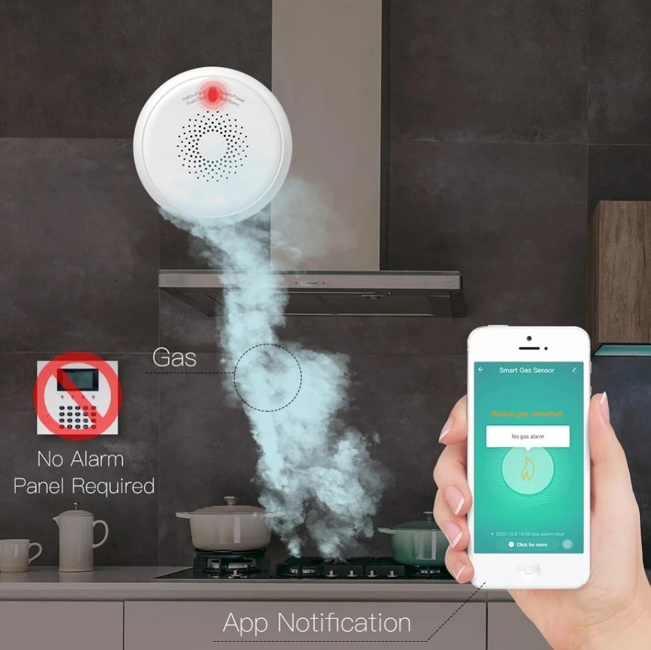 smart Zigbee gas leakage detector sensor tuya smart home security alarm system tuya app remote Sale