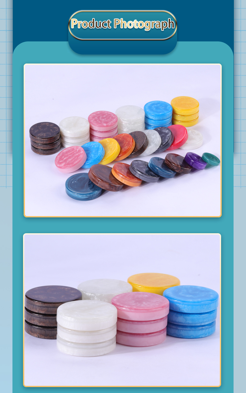 2 Inch 50mm 2 In 1 Colorful Backgammon Set , Marble Backgammon Checkers Set
