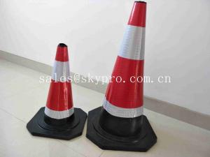 China Road Soft Plastic Fluorescent Flexible Roadway Safety Rubber Traffic Cones on sale