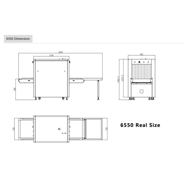 Airport baggage scanner 6550 for Metro/airport/subway/railway Station Baggage Inspection
