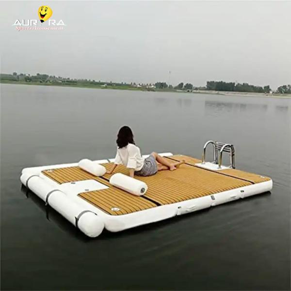 Quality Sunbathing Inflatable Dock Platform PVC Inflatable Sport Boats Yacht Dock for sale