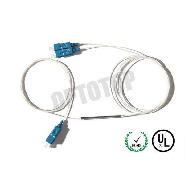 SC/UPC 0.9 mm 1 X 2 Fiber Optic Multimode WDM1310 / 1550 nm Wavelength