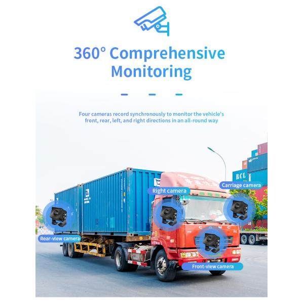 10 Inch Car DVR Camera 4 Way Truck Traffic Reversing Video Fixed Speed Measurement