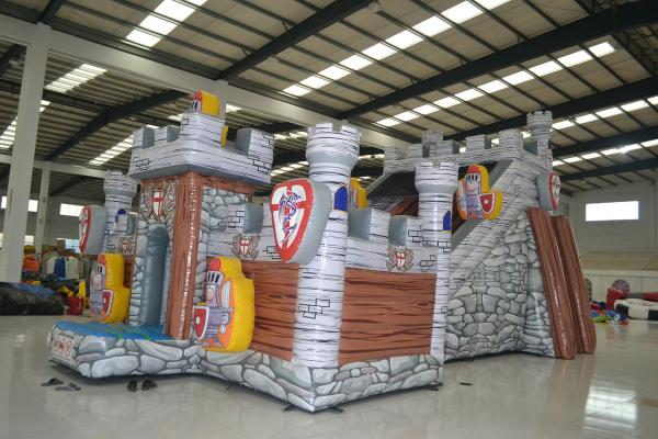 Quality Digital Printing Inflatable Jumping Castle / Blow Up Guard Themed Fun City for sale