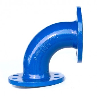 GGG50 Cast Iron Flanged Fittings Long Radius 90 Degree Steel Pipe Elbow