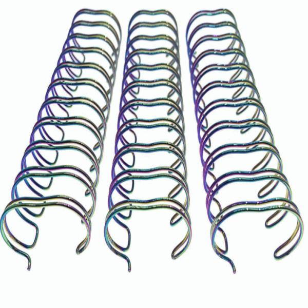 Quality Free sample 7/16'' Twin Ring Wire Double Spiral Loop Notebook Binding Material for sale