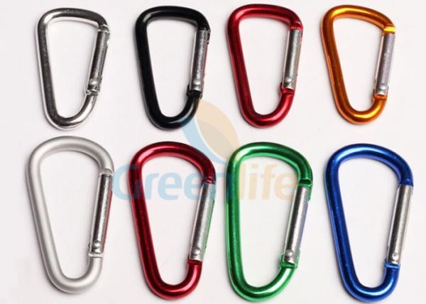 Quality Anti - Lost Metal Carabiner Clip D Hooks Standard Different Colors For Lanyards for sale
