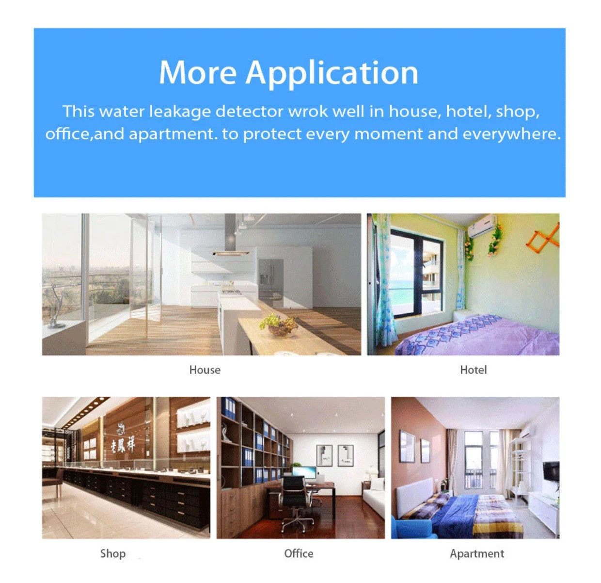 Smart Home Wifi Tuya Zigbee Water Leak Detector Smart Home Mobile Phone Remote Alarm Overflow Sensor Linkage Alarm