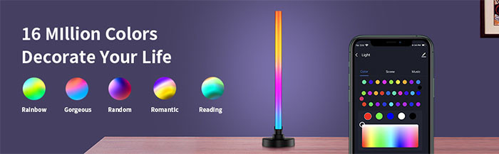 Living Room Infrared RGB Corner Floor Lamp Remote Control With Music Mode