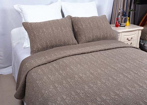 Quality 100% Linen Cotton Bedspreads And Coverlets Plain Dyed Geometric Embroidered for sale
