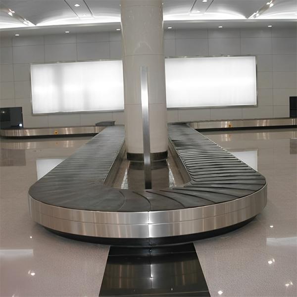 Black Large Rubber Mats Wearproof Rubber Slats For Airport Carousel