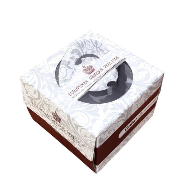 Quality Custom Luxury Corrugated Cardboard Cake Boxes Wholesale Printing With Handle for sale