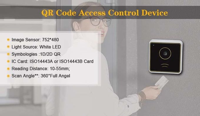 RFID POE TCP IP Turnstile Qr Code Reader With Wiegand Output