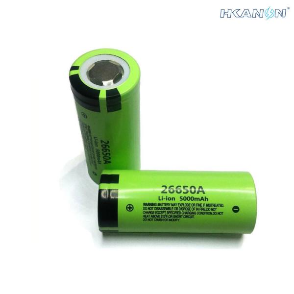 3.7V Lithium Lifepo4 Battery Cells 5000mAh 26650 Cylindrical Shape 800 Times Cycle