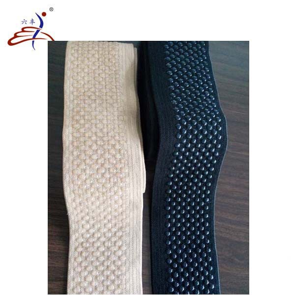 Silicone Non Slip Elastic Tape 1mm 2mm Polyester Rubber Woven Webbing