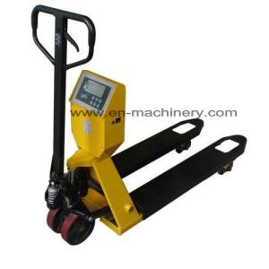China Hand Pallet Truck with Scale Rough Terrain Hydraulic Hand Pallet Truck for Trucks on sale