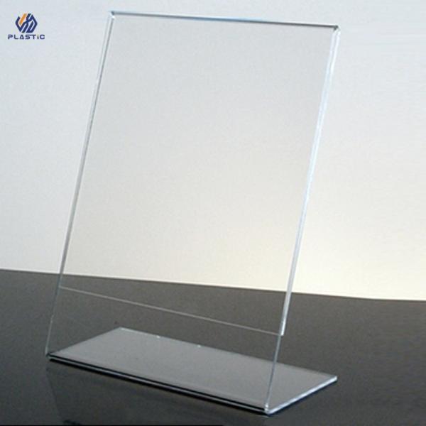 Quality 100% Virgin PMMA Acrylic Sign Holder Table Top With Custom Logo Modern Style for sale