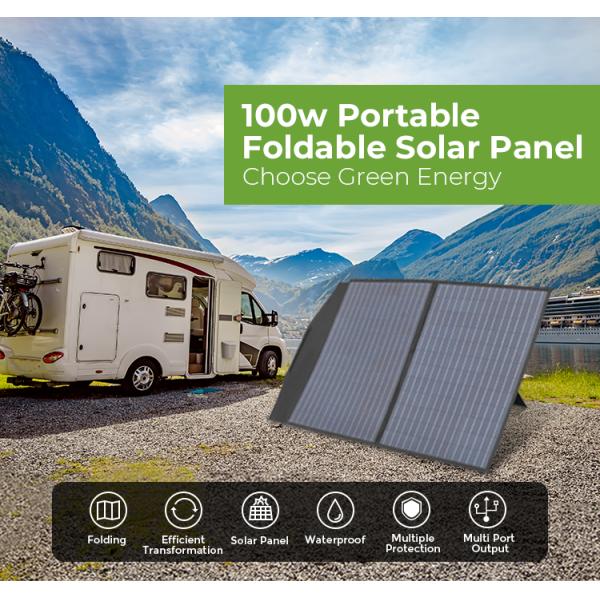 18.5-23.5% Efficiency Multi Foldable 100W Solar Charger Panel for Car and OEM/ODM