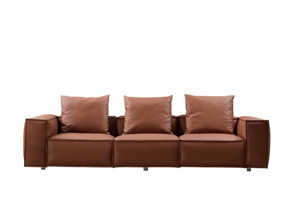 Quality ODM Half Leather Half Fabric Corner Sofa 3 Seater I Shape Couch for sale