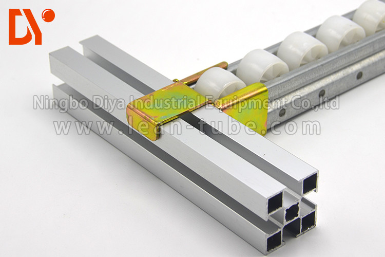 Assemble Line Roller Track Hardware Connector Metal / PU Material Customers Size