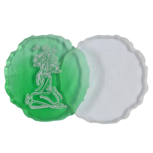 Quality Irregular Shape Silicone Resin Mold Poxy Jewelry 3D Coaster Moulds for sale