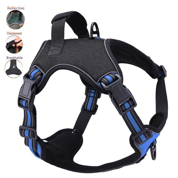 Quality Colorful Pet Harness Adjustable Reflective Ventilated Dog Neck Harness OEM ODM for sale
