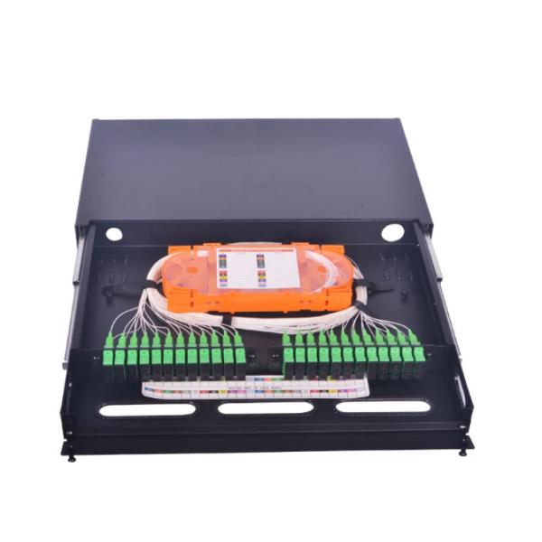 Drawer Type FTTX Accessories 48 Port 19" Odf Fiber Box For Network