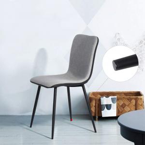 Buy cheap Leather Stain Proof Fabric For Dining Chairs , High Back Dining Chair Metal Tube Chrome Modern Style product