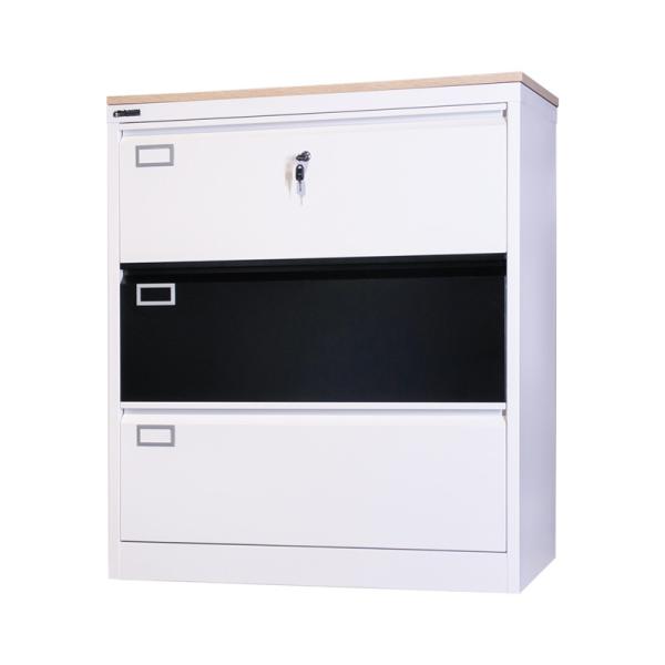 Quality Steel A4/A3/FC Folder Cold Steel Filing Cabinets Three Drawer Storage for sale