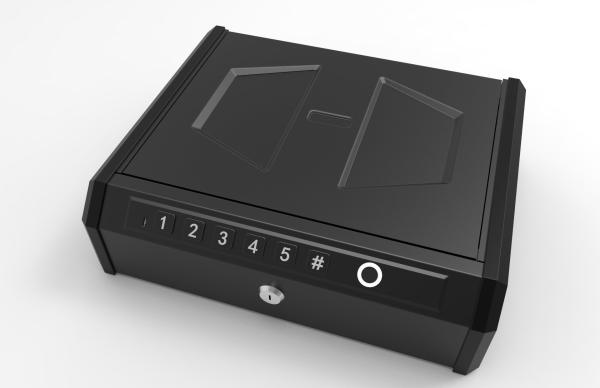Quality Compact Top Open Fingerprint Hand Gun Safe with Keypad and H100*W360*D280mm Dimensions for sale