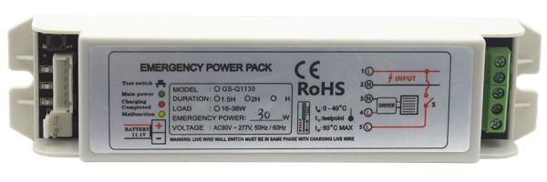 Quality Ni - Cd Emergency Lighting Power Pack GS-Q1130 Convertor 15-36W Emergency Power Battery Maintain Type for sale