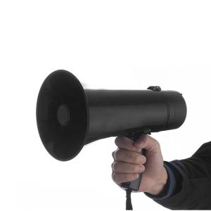 NO Remote Control 40W Black Siren Megaphone with Detachable Microphone