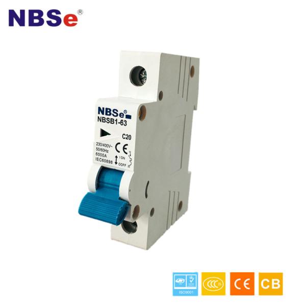 Quality NBSB1 Series 1P 20A Small Circuit Breaker , Miniature Circuit Breaker Box for sale