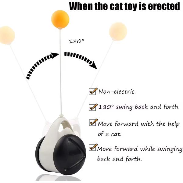 Plastic Pet Training Products Interactive Cat Chasing Toys Sustainable