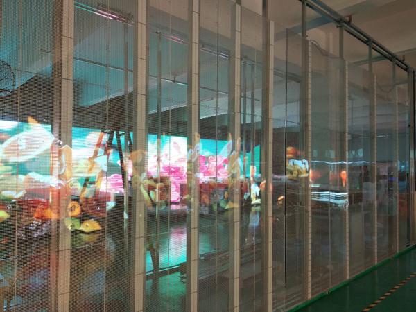 80% Transparency Led Mesh Screen , Transparent Led Curtain Display For Chain