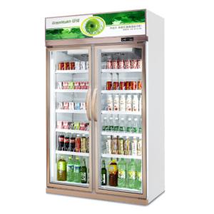 Buy cheap 1100*600*2120mm White 2 Doors Commercial Beverage Cooler product