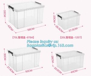 China Household Multi-function Large Size Clear Plastic Storage Box Sundry Clothes Storage Box With Lid, First Aid Plastic Tra on sale