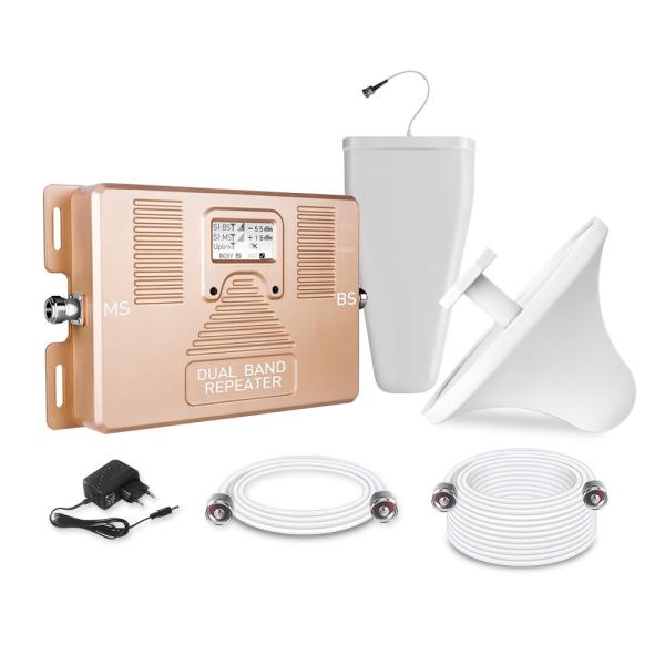 Quality Coverage Dual Band Signal Booster 800 / 1800MHz Cellular 2G 4G LTE Repeater Amplifier for sale