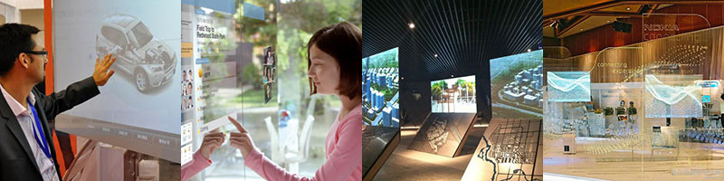 Transparent Multi Touch Points Interactive Touch Foil 16/9 Ratio Borderless