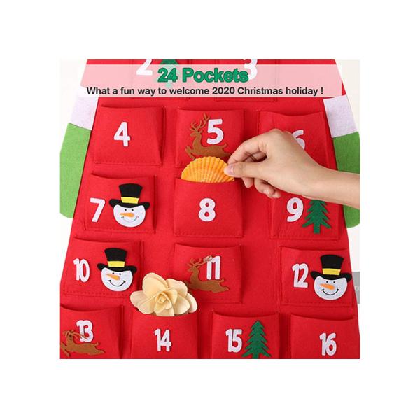 Wall Hanging 2mm Felt Xmas Decorations Christmas Advent Countdown Calendar