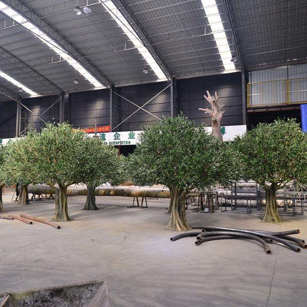 7ft 8ft or customized height most realistic large faux olive tree for indoor hotel lobby and outdoor (uv resistant)_