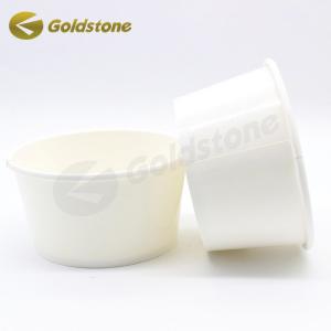 China Eco Friendly Paper Bowls White Square Bottom White Disposable Bowls For Hot Soup on sale