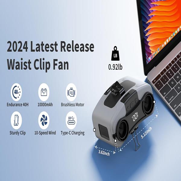 Socool Fan 20000mAh Outdoor Tripod Fan Mini Rechargeable Clip Waist Fan Indoor And Outdoor Turbo Fan