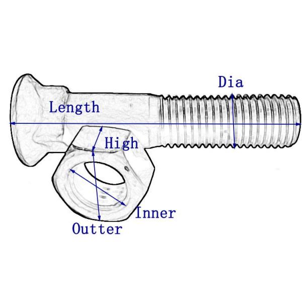 4J9208 Plow Bolts And Nuts M25.4x89 CATP 320D New Parts For Dozer Wheel Tractor