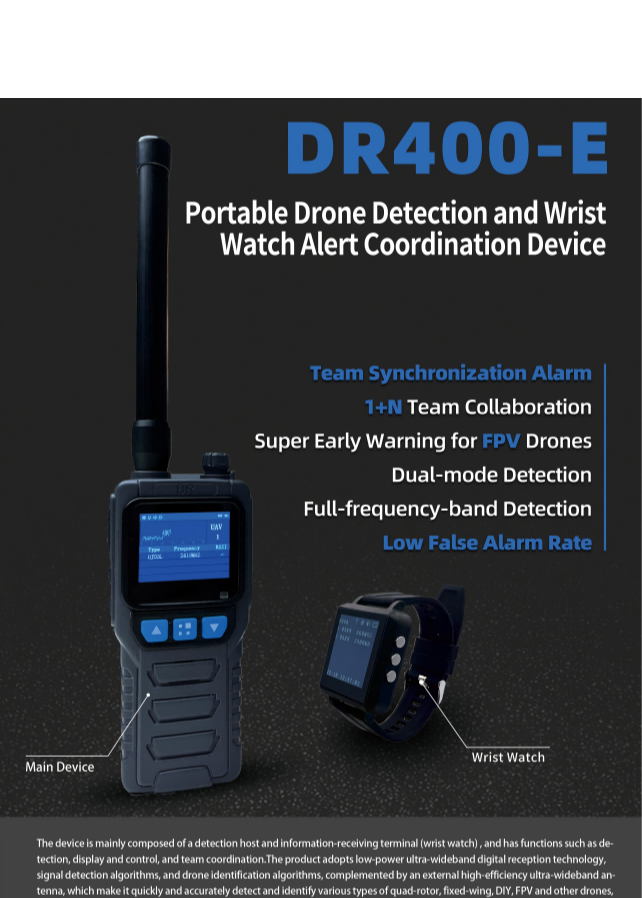 Drone Radio Frequency Handheld Detection And Team Data Transportation Watch