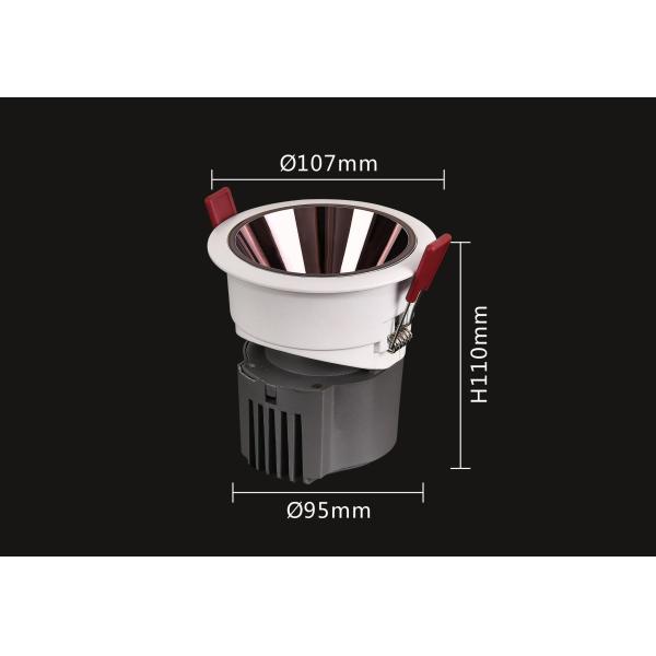 Interior Dimming 20W LED Grille Spotlight 5000K 6000K Color Temperature