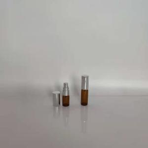 Buy cheap 3ml 5ml 10ml 12ml 15ml amber glass vials with silver aluminum mist spray for perfume product