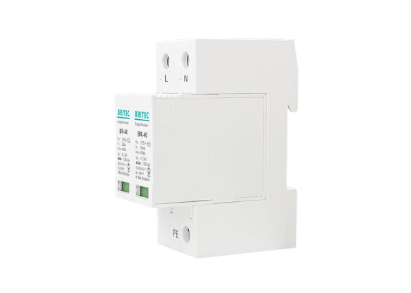 Quality Lightning Arrester Class II Imax 40kA 2P 20-40kA DIN Rail Surge Protection Over Voltage SPD for sale
