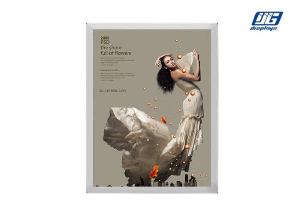 Quality Silver Thin Snap Frame Back Lit LGP Panel Light Box Wall Mounting Energy Saving for sale